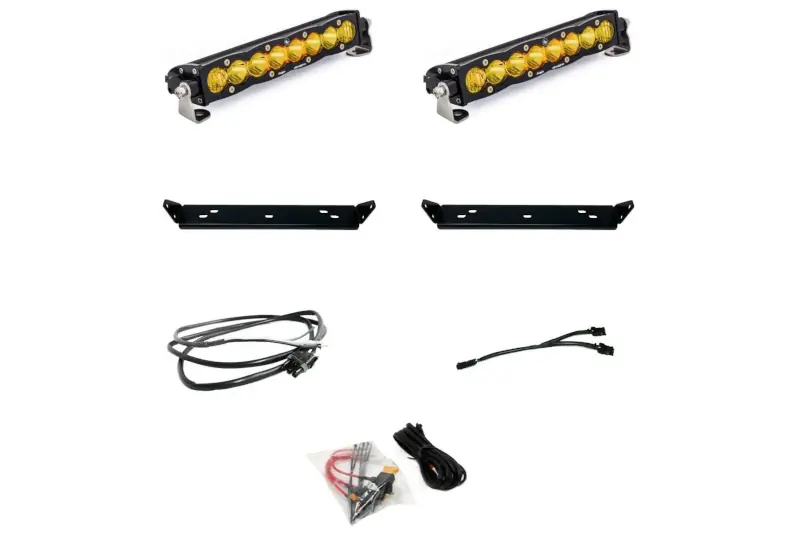 2021-2023 Ford Raptor Baja Designs Dual 10 inch Yellow S8 Off-Road Grille Light Kit | 448066