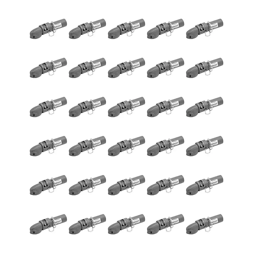 BULLDOG (30-Pack) Collar-Lok Straight Coupler, 2 Inch Diameter, Pin Style, 5,000 lbs. Capacity, 1-3/4 Inch I.D. Round Channel, Gray