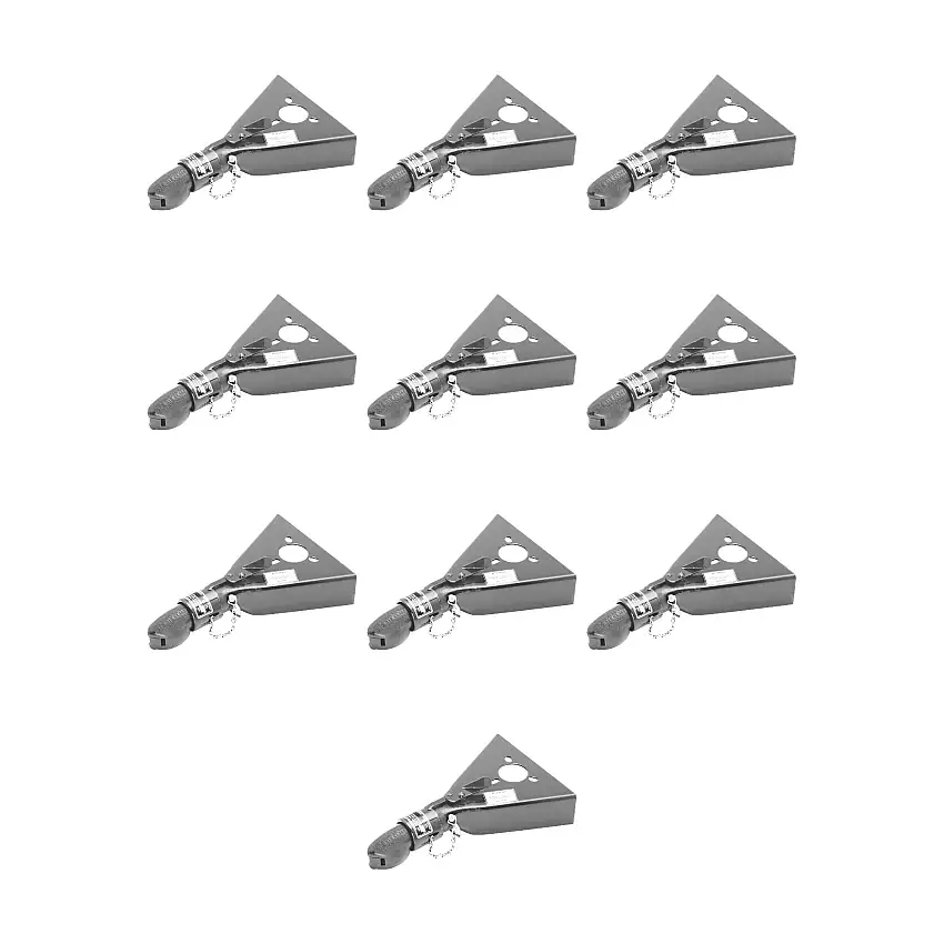 BULLDOG (10-Pack) Collar-Lok A-Frame Coupler, 2 Inch Diameter, Low-Profile Latch, 5,000 lbs. Capacity, Gray
