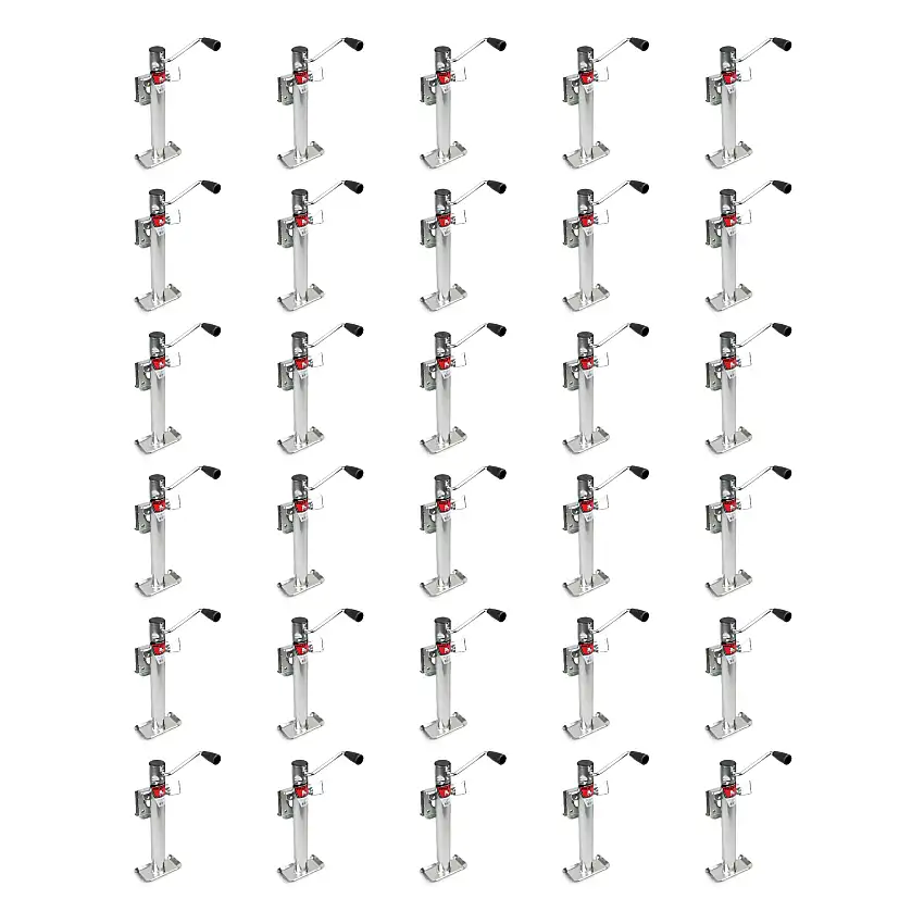 BULLDOG (30-Pack) Round Trailer Jack, Side Mount, 2,000 lbs. Lift Capacity, Sidewind, Bolt-On, 10 Inch Travel (Bulk 40)