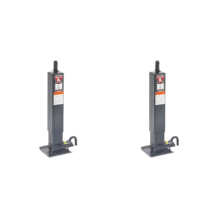 BULLDOG (2-Pack) HD Square Trailer Jack, 12,000 lbs. Support Capacity, Topwind, 12-1/2 Inch Travel, No Handle