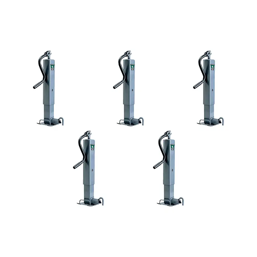 BULLDOG (5-Pack) HD Square Trailer Jack, 12,000 lbs. Support Capacity, Topwind, 12-1/2 Inch Travel