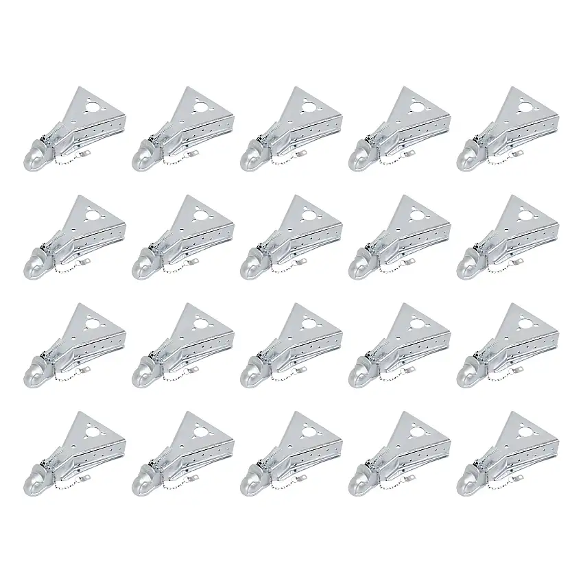 BULLDOG (20-Pack) A-Frame Coupler, 2-5/16 Inch Diameter, Round Jack Hole, Bolt-On, 15,000 lbs. Capacity, Silver