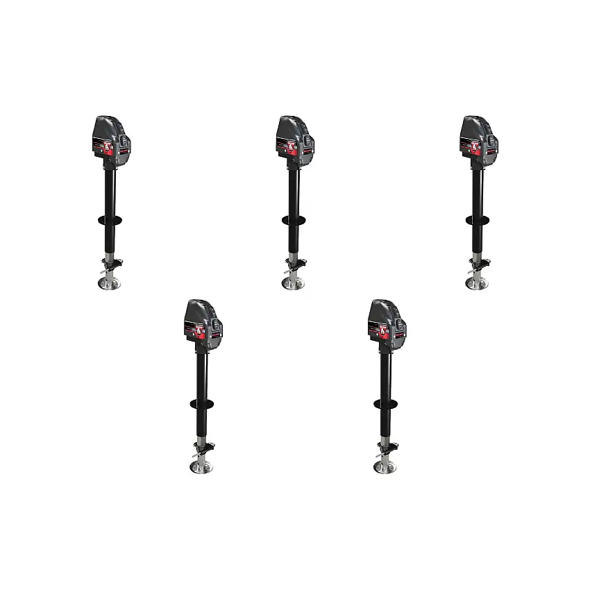 BULLDOG (5-Pack) Powered Trailer Jack, A-Frame, 4,000 lbs. Lift Capacity, Bolt-On, 22 Inch Travel, Black Cover