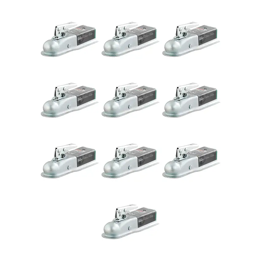 CURT (10-Pack) 2" Straight-Tongue Coupler with Posi-Lock (2-1/2" Channel, 3,500 lbs, Zinc)