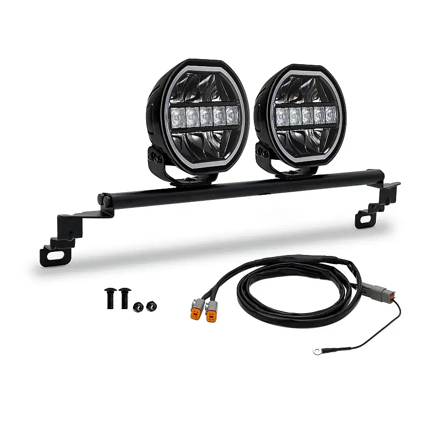 Mishimoto BNLT-BR-21S-B27U 7” Bumper Round Lights, fits Ford Bronco 2021+ w/Standard Bumper and Upfitter