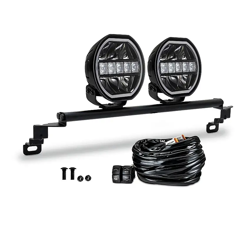 Mishimoto BNLT-BR-21S-B27 7” Bumper Round Lights, fits Ford Bronco 2021+ w/Standard Bumper