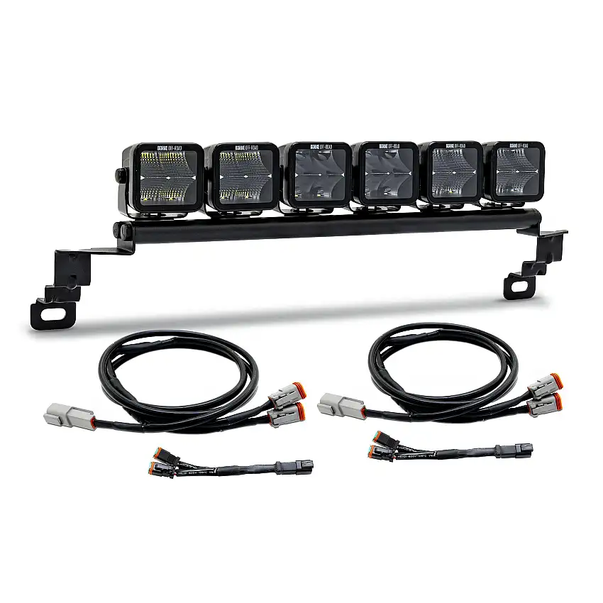 Mishimoto BNLT-BR-21S-B6U Bumper Pod Lights (6), fits Ford Bronco 2021+ w/Standard Bumper and Upfitter