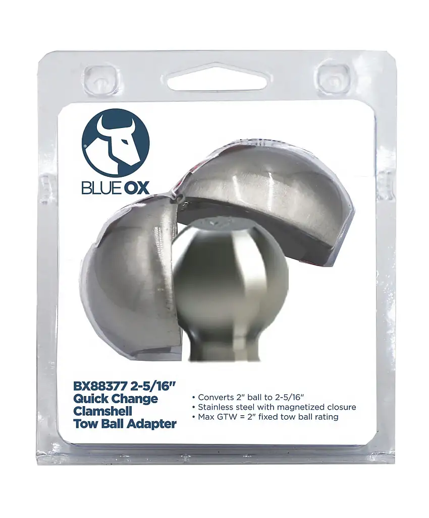 Blue Ox BX88377 Clamshell, 2 5/16" Hitch Ball Converter