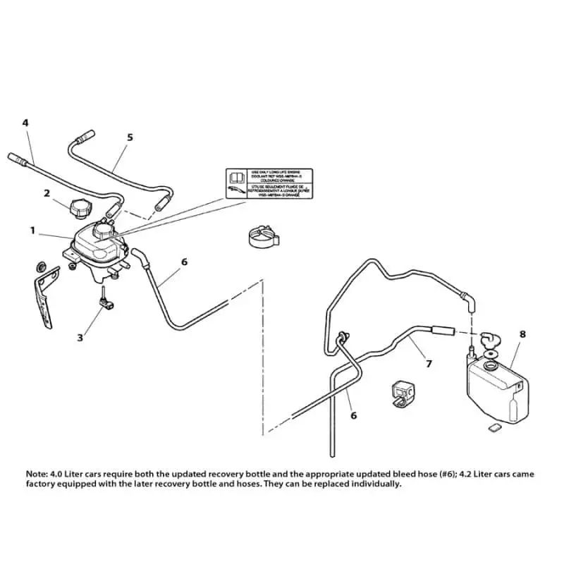 Bleed Hose, Non Supercharged, 4.2