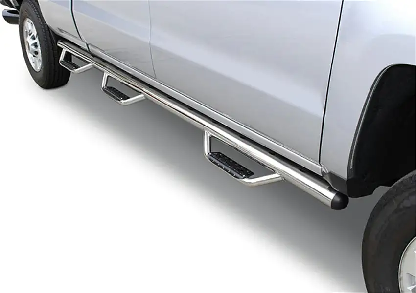 Go Rhino D360771PS Dominator D3 1-Piece Wheel-to-Wheel Side Steps W/Brackets - Crew Cab - Short Bed