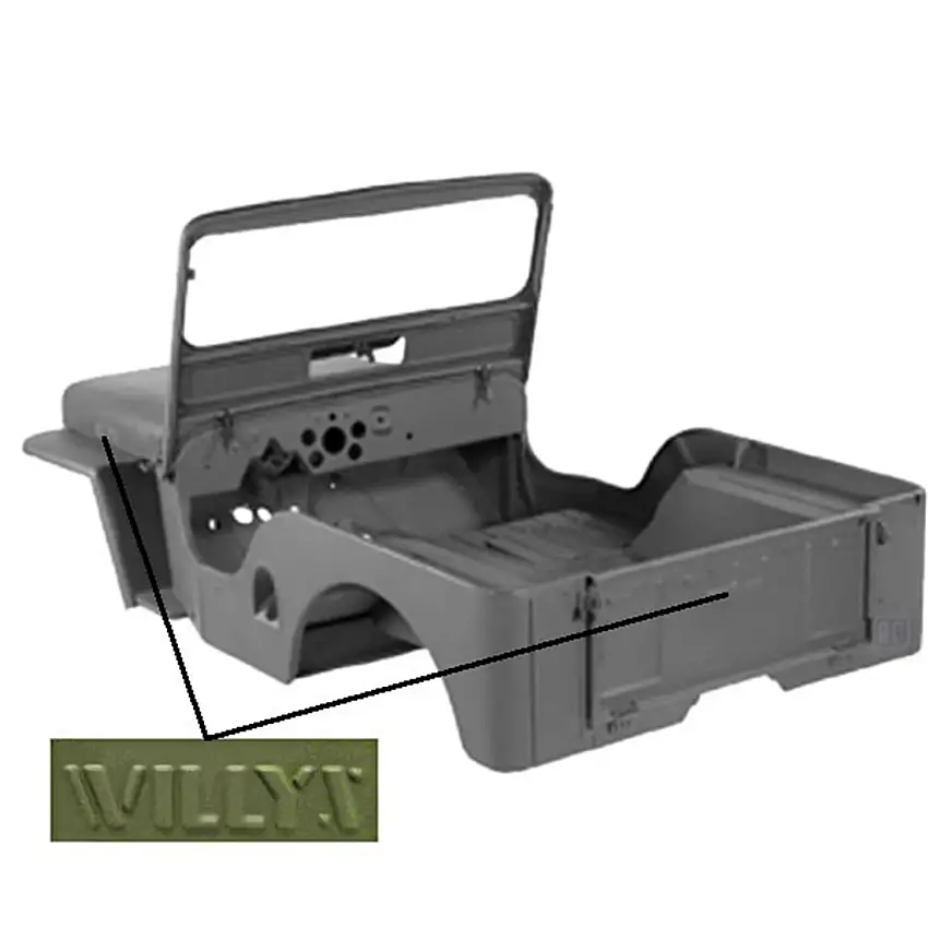 Omix-Ada DMC-673859-3A Body Tub Kit