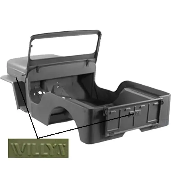 Omix-Ada DMC-693197 Reproduction Steel Body Kit