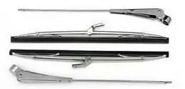 ARM AND BLADE SET-WINDSHIELD WIPER-POLISHED STAINLESS STEEL-PAIR-56-62 (#E12868)