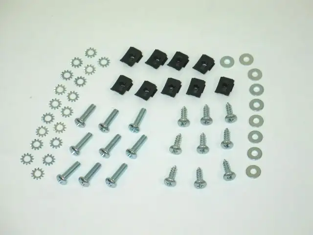 SCREW SET-GAS TANK COVER WITH J NUT-EARLY 61-53-61E (#E13559)