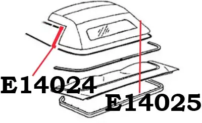 WEATHERSTRIP-SOFT TOP SIDE VERTICAL REAR-CONVERTIBLE-USA-RIGHT-98-04 (#E14025)