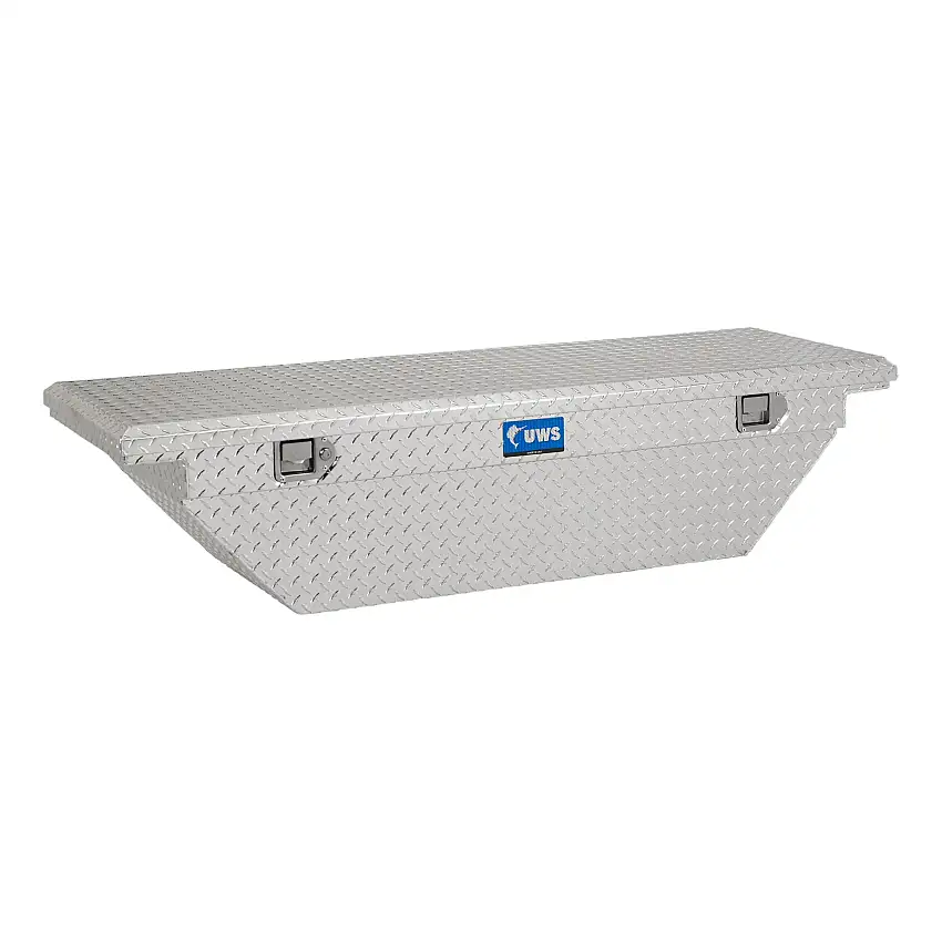 UWS Bright Aluminum 69" Angled Crossover Tool Box with Low Profile (Heavy Packaging) EC10421