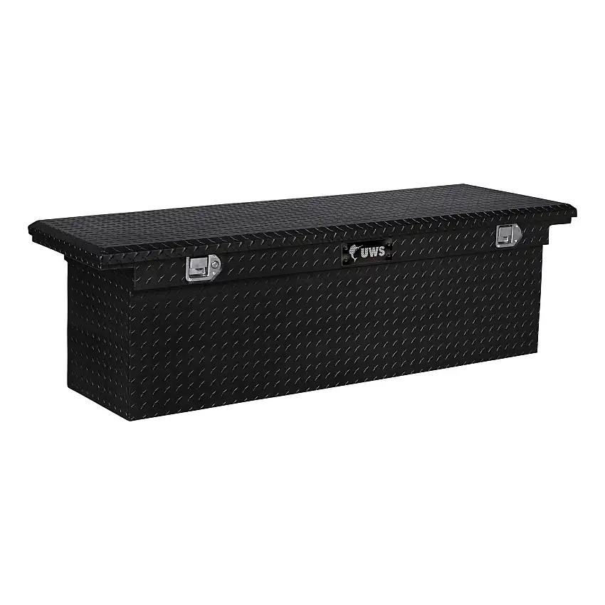 UWS Gloss Black Aluminum 69" Deep Truck Tool Box, Low Profile (Heavy Packaging) EC10802