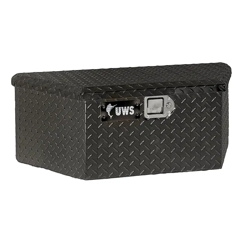 UWS Gloss Black Aluminum 34" Trailer Tongue Box with Low Profile (Heavy Packaging) EC20422