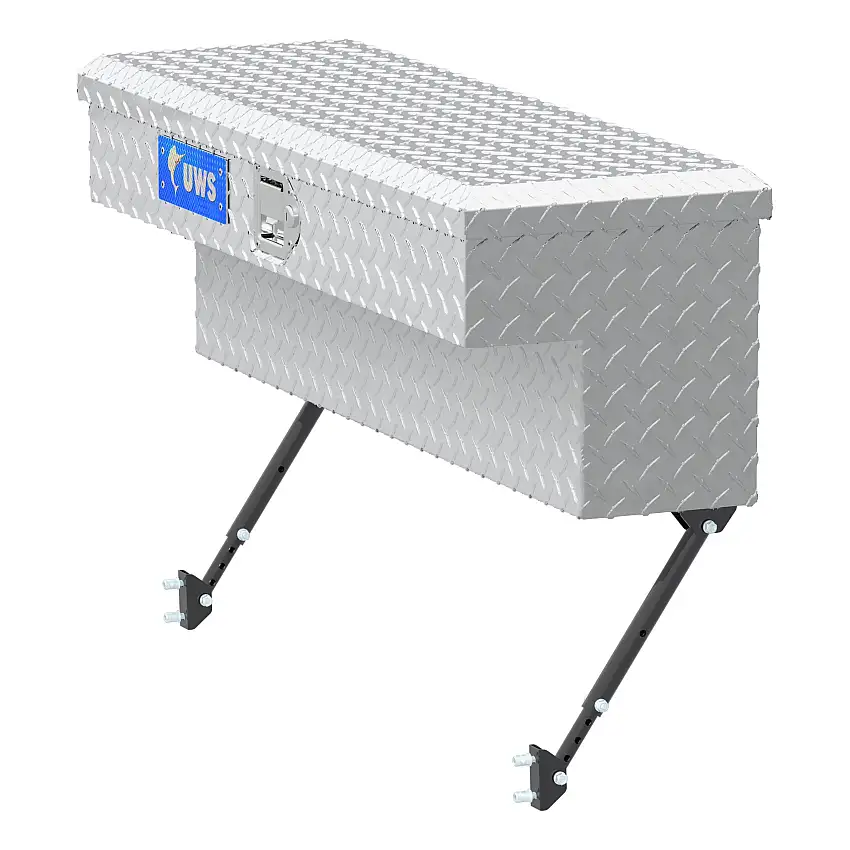 UWS Bright Aluminum 36" Truck Side Tool Box with Space-Saving Legs EC30071-MK2