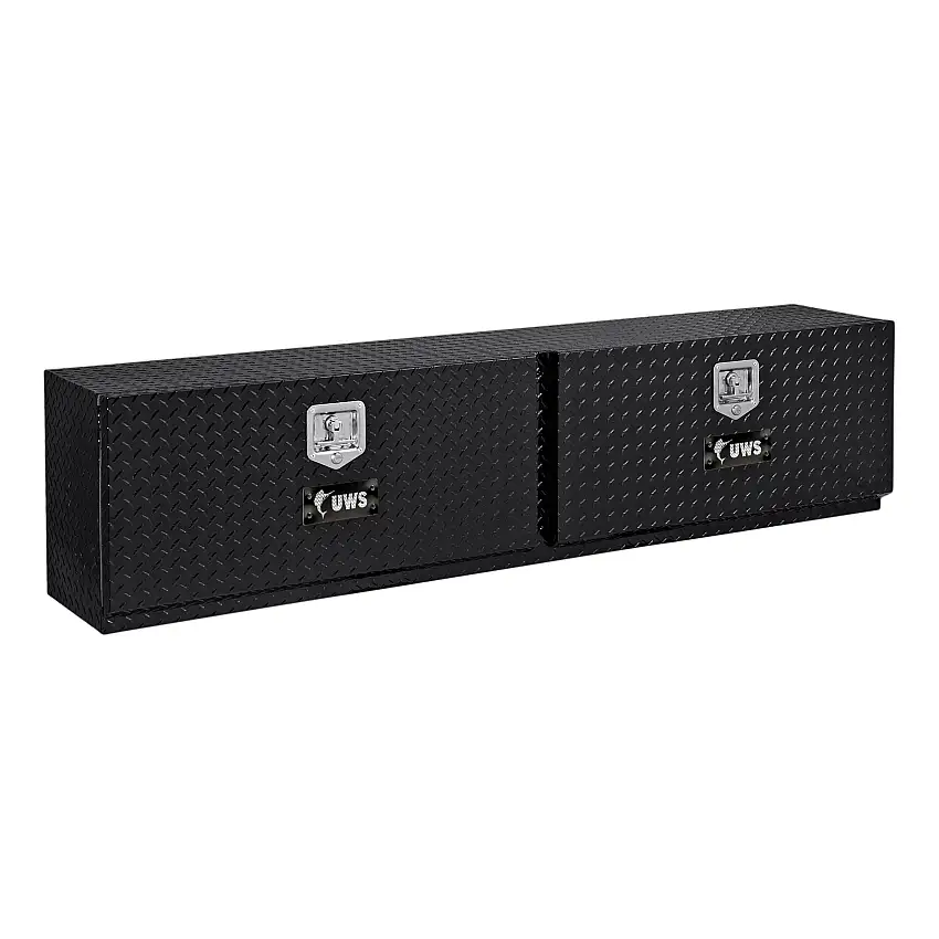 UWS Gloss Black Aluminum 72" Double-Door Topside Truck Tool Box (Heavy Packaging) EC40052