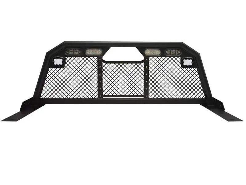 Royalty Core RC88T Billet Headache Rack w/ Integrated Taillights & Dura PODs 07.5-19 GM 6.6L Duramax