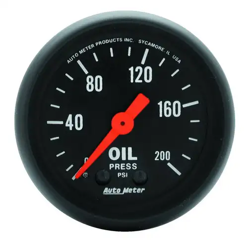 Autometer Gauge, Oil Press, 2 1/16", 200psi, Mechanical, Z-series 2605
