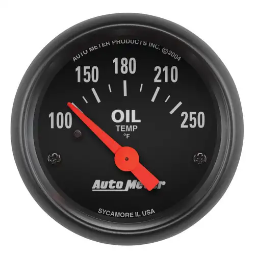 Autometer Gauge, Oil Temp, 2 1/16", 100-250°f, Electric, Z-series 2638