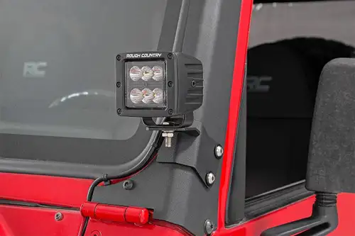Rough Country Jeep Lower A-Pillar Light Mounts (97-06 Wrangler TJ) 70046