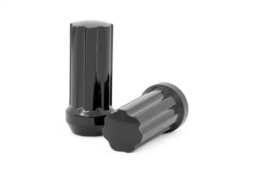 Rough Country M14x2.0 Wheel Installation Kit w/ Lug Nuts and Socket Key, Black, 24-Count ATD0418LBK24