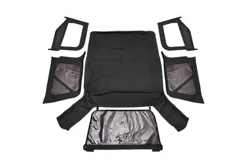 Rough Country Jeep Replacement Soft Top, Black (97-06 TJ Wrangler Half Steel Doors) RC85350.35