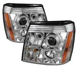 Spyder Auto Projector Headlights - Halogen - LED Halo - DRL - Chrome - High H1 - Low H7 5037930
