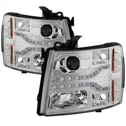 Spyder Auto Version 2 Projector Headlights - LED DRL - Chrome 5083586