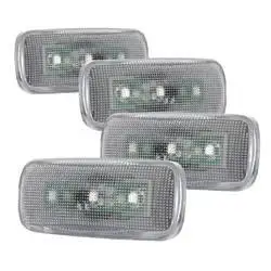 Spyder Auto Dually 2 Red LED + 2 Amber LED Fender Lights 4pcs - Clear 9924774