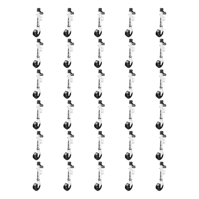 Fulton (30-Pack) F2® Marine Trailer Jack, 1,600 lbs. Lift Capacity, Sidewind, Wide Track Wheel, Bolt-On Side Mount, 10 Inch Travel