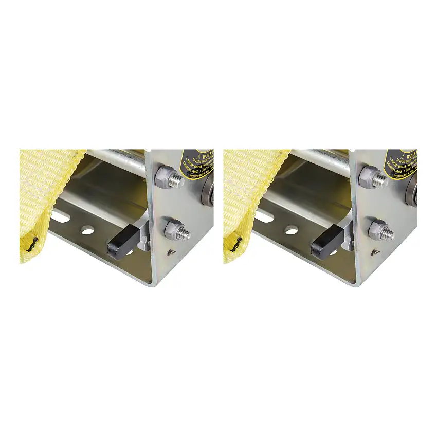 Fulton (2-Pack) Trailer Winch, Two-Speed, 3,200 lbs. Capacity, 20 Foot Strap, 10 Inch Handle, Hand Brake, Silver