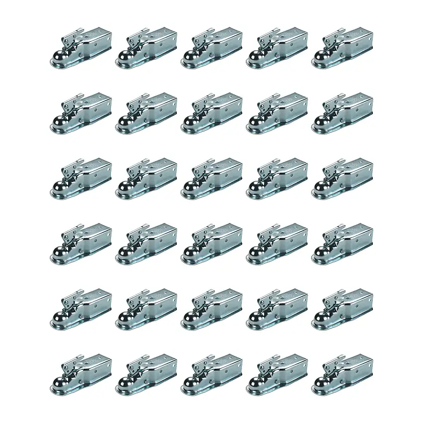 Fulton (30-Pack) Straight Coupler, 2 Inch Diameter, 5,000 lbs. Capacity, 3 Inch Channel Width, Silver