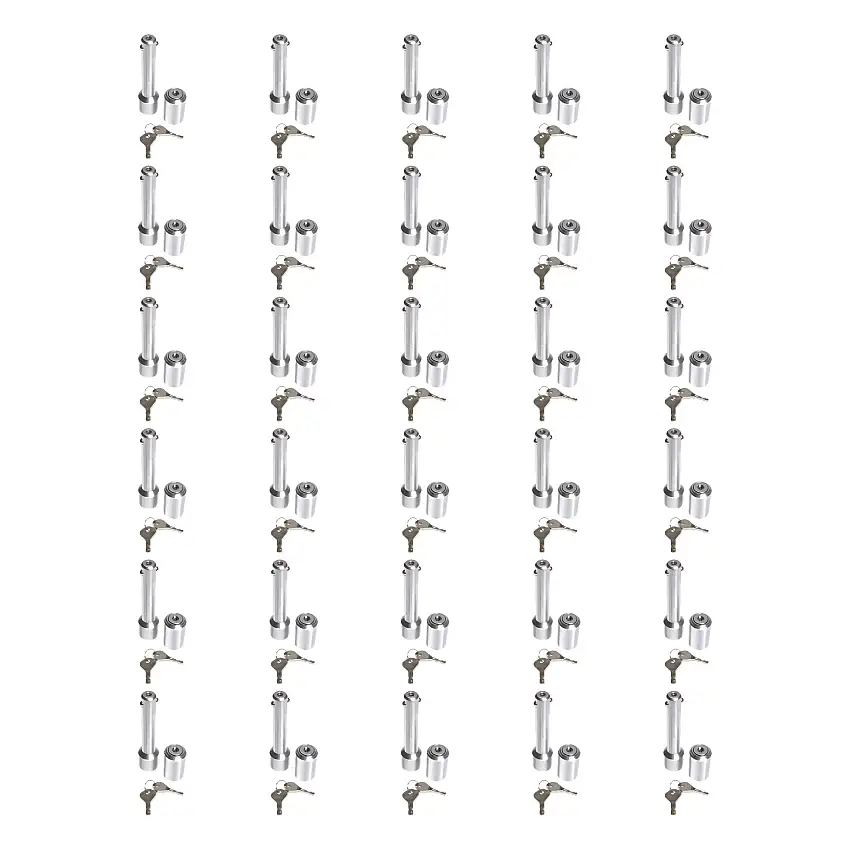 Fulton (30-Pack) Trailer Hitch Lock, Fits 2 Inch Square Receiver, 5/8 Inch Pin Diameter, Professional, Stainless Steel