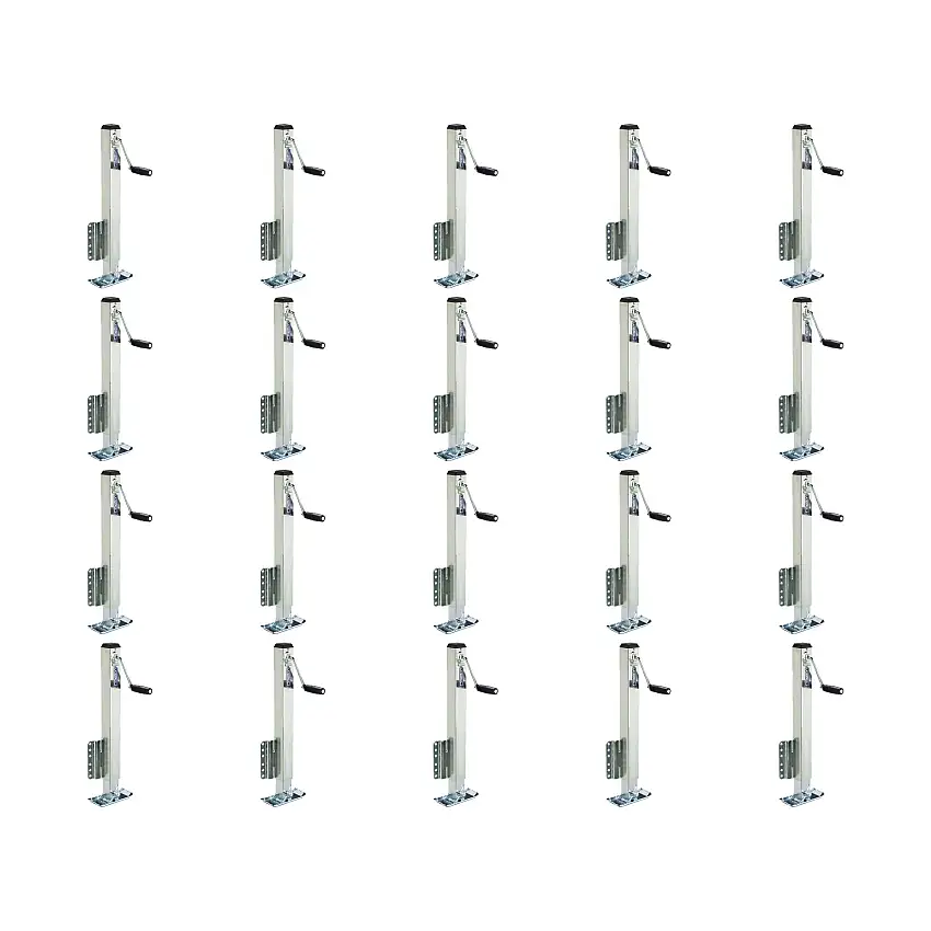 Fulton (20-Pack) Square Trailer Jack, Side Mount, 2,500 lbs. Lift Capacity, Sidewind, Bolt-On, 28 Inch Travel