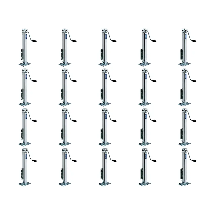 Fulton (20-Pack) Square Trailer Jack, Side Mount, 5,000 lbs. Lift Capacity, Sidewind, Bolt-On, 28 Inch Travel