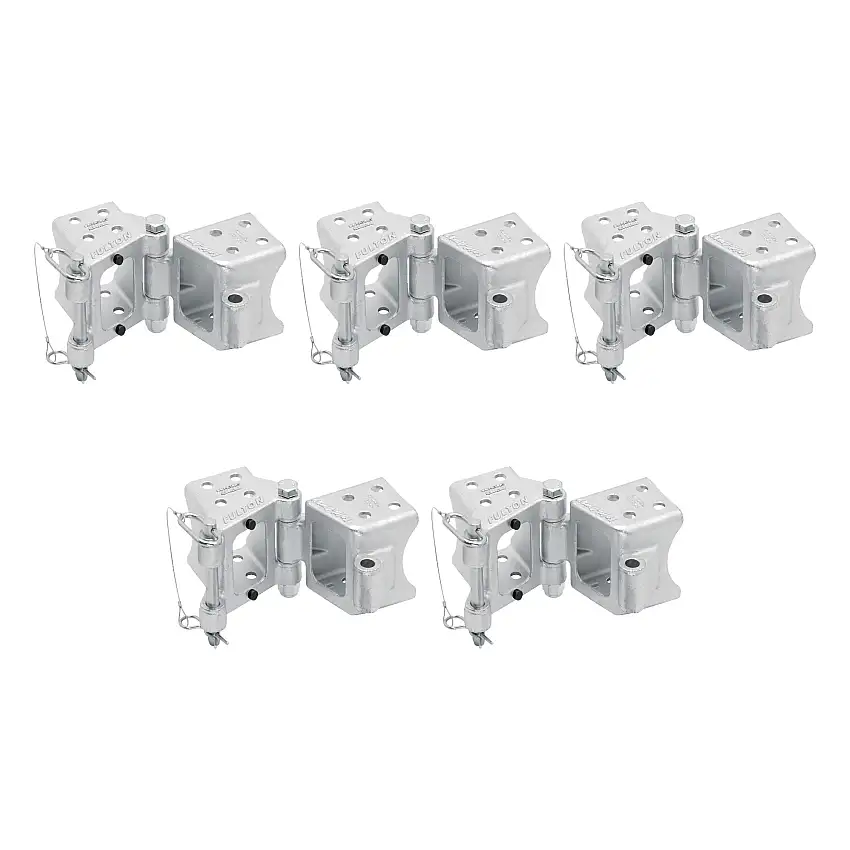 Fulton (5-Pack) Fold-Away Hinge Kit, Bolt On, 9,000 lbs. Capacity, 3 Inch x 5 Inch, Silver