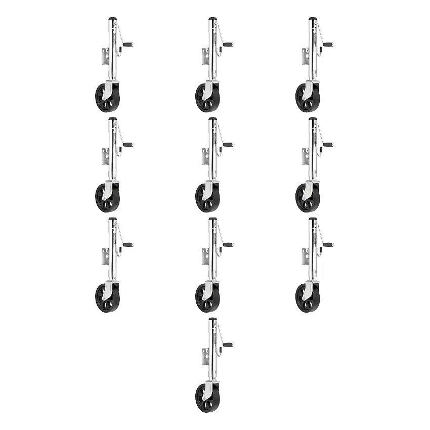 Fulton (10-Pack) Marine Trailer Jack, 1,200 lbs. Lift Capacity, Sidewind, Weld-On Side Mount, 10 Inch Travel
