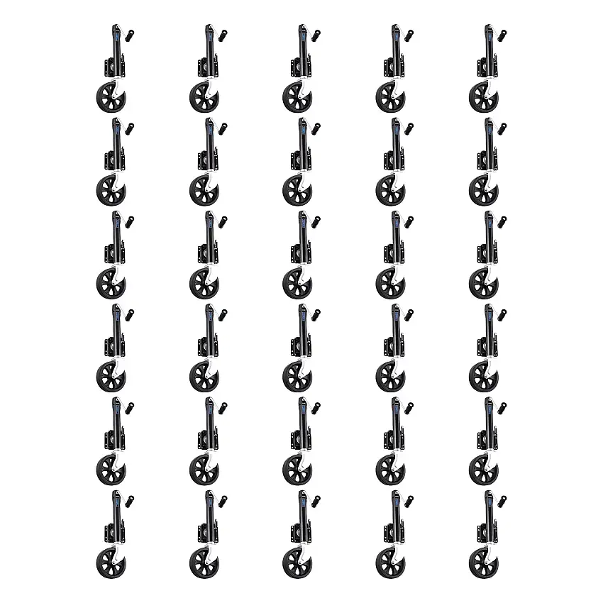 Fulton (30-Pack) Marine Trailer Jack, 1,500 lbs. Lift Capacity, Sidewind, Bolt-On Side Mount, 10 Inch Travel, Black