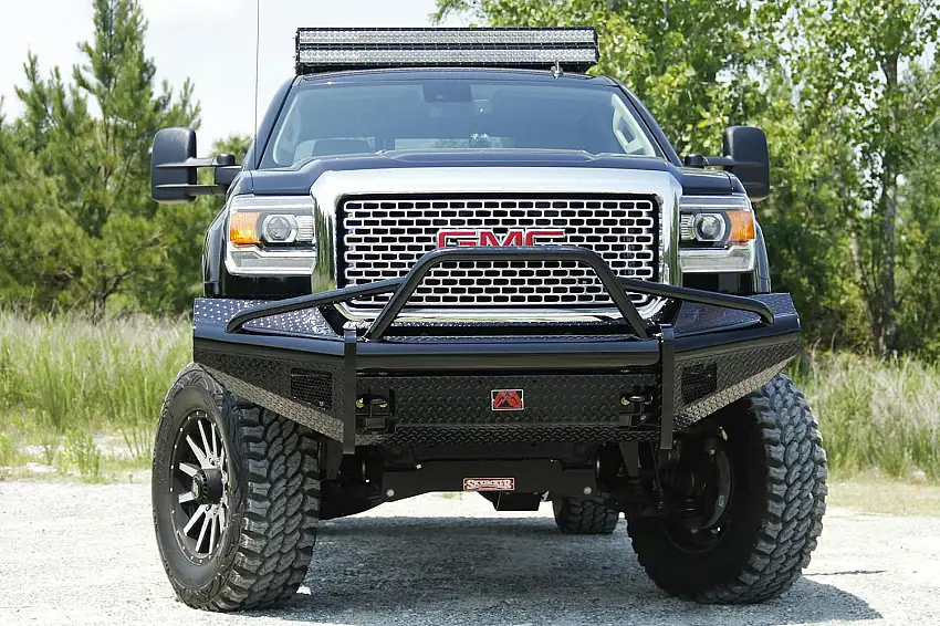Fab Fours GM14-S3162-1 Black Steel Front Ranch Bumper