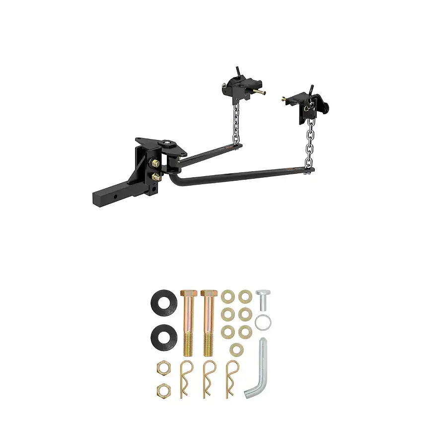 CURT (8-10K) Round Bar Weight Distribution Hitch with Integrated Lubrication (8-10K)