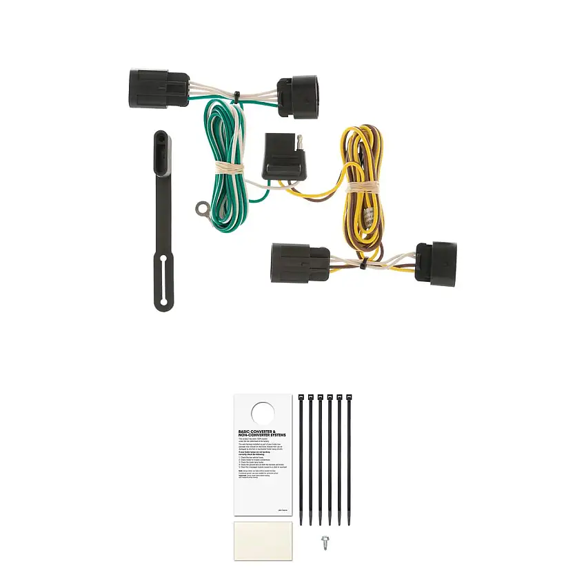 CURT Custom Wiring Harness, 4-Way Flat Output, Select Chevrolet Equinox, GMC Terrain Trailer Connector Kit