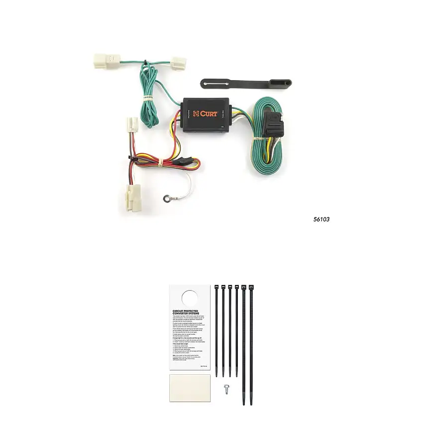 CURT 56103 Vehicle-Side Custom 4-Pin Trailer Wiring Harness, Fits Select Suzuki Kizashi Sedan