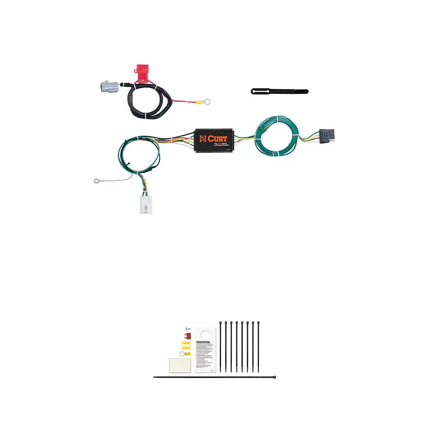 CURT Custom 4-Flat, Select Mitsubishi Outlander, OEM Tow Package Required Trailer Connector Kit
