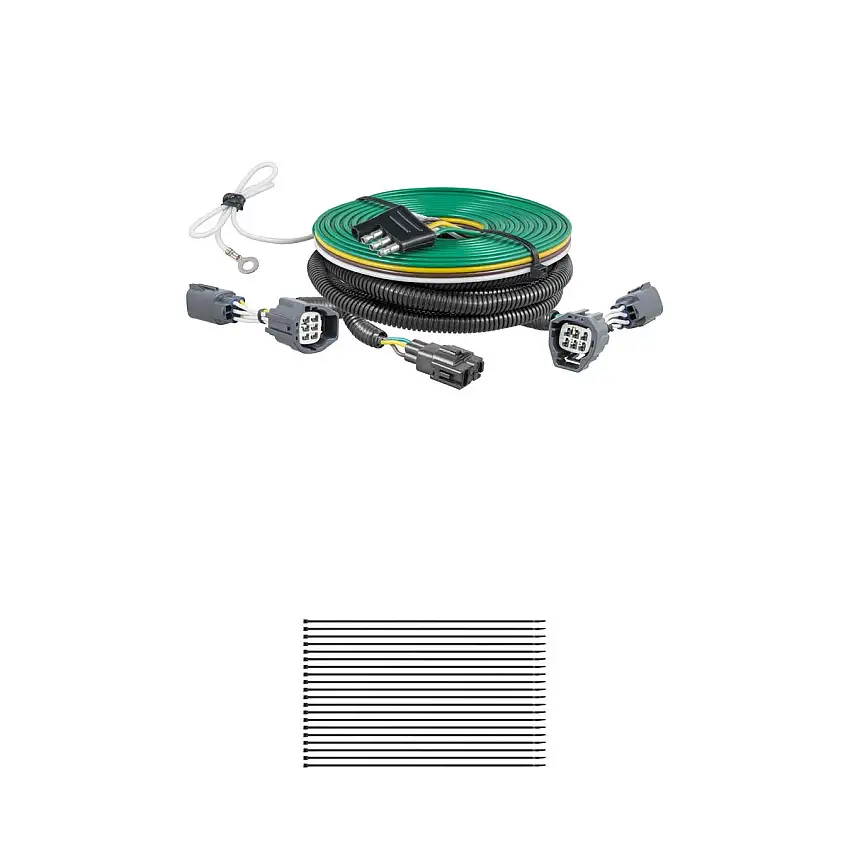 CURT Custom Towed-Vehicle RV Wiring Harness, Select Jeep Wrangler JK Trailer Connector Kit