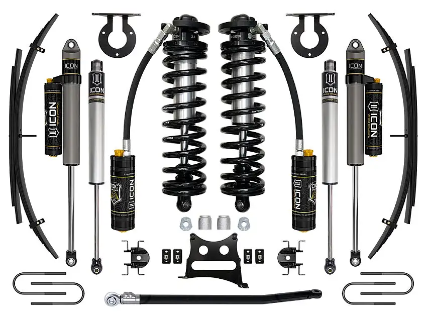 ICON Vehicle Dynamics K63184 08-10 FORD F250/F350 2.5-3" STAGE 4 COILOVER CONVERSION SYSTEM W EXPANSION PACK